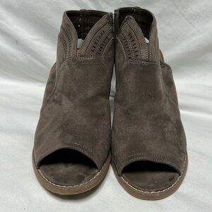 Sonoma Suede Open Toe Bootie